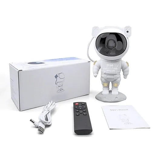 Astronaut Galaxy Star Projector – 360° Nebula Night Light with Remote